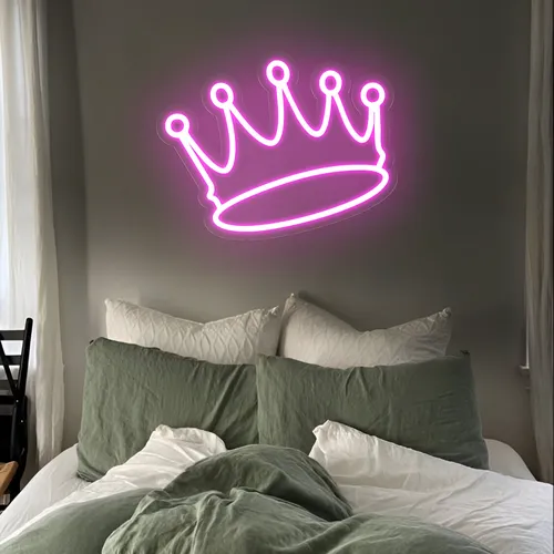 Majestic Pink Crown Neon Sign - All Signs Today