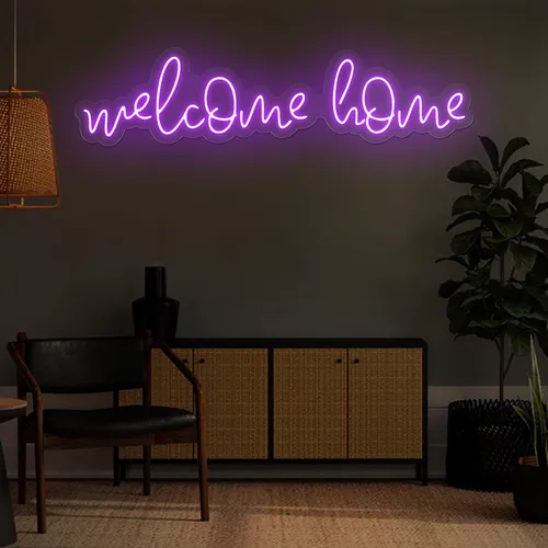 Welcome Home Neon Sign - All Signs Today