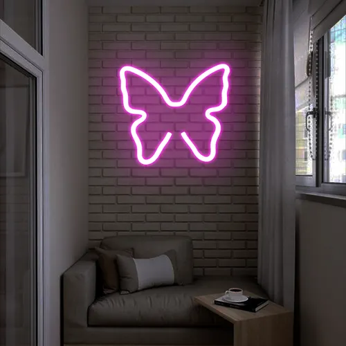 Flutter Pink Neon Sign - All Signs Today