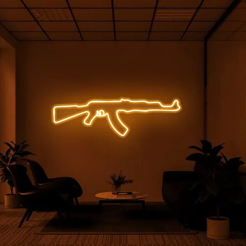 Cool Rifle Neon Sign - All Signs Today
