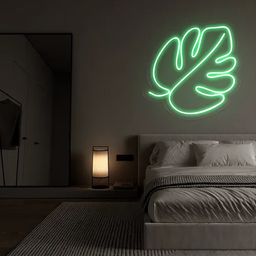 Tropical Monstera Leaf Neon Sign - All Signs Today