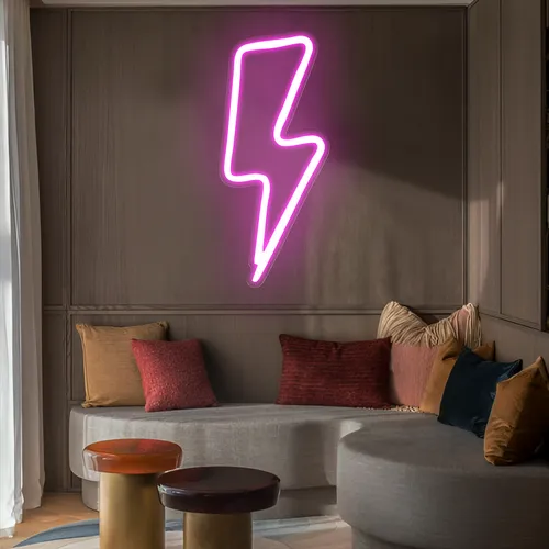 Pink Thunder Neon Sign - All Signs Today