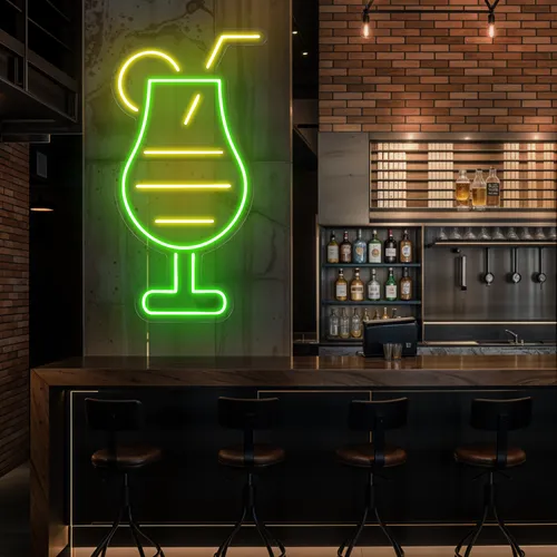 Sparkling Toast Glass Neon Sign - All Signs Today