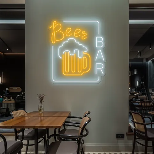 Beer Bar Vertical Neon Sign - All Signs Today