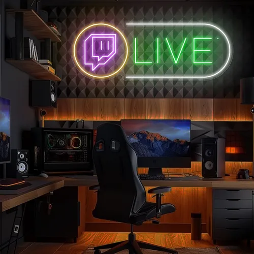 Twitch Live Streaming Neon Sign - All Signs Today
