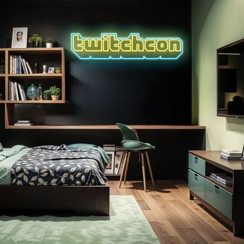 TwitchCon Bedroom Aesthetic Neon Sign - All Signs Today