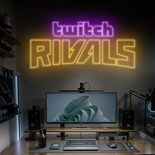 Twitch Rivals Gaming Setup Neon Sign - All Signs Today
