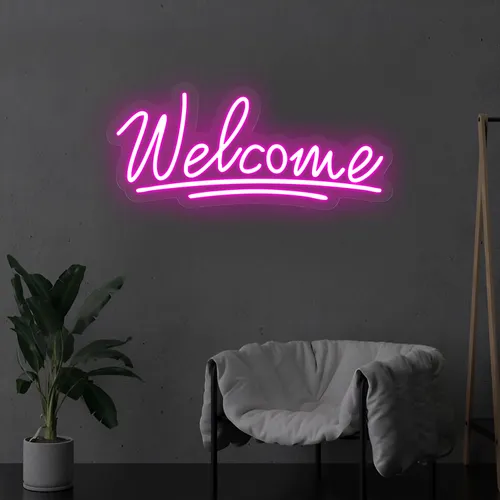 Welcome Underline Neon Sign - All Signs Today