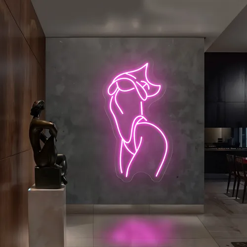 Body Outline Side Pose Neon Sign - All Signs Today