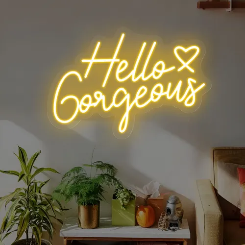 Hello Gorgeous Neon Sign - All Signs Today