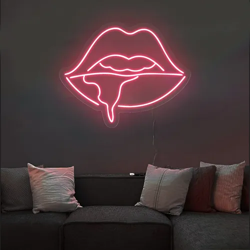 Dripping Lips Neon Sign - All Signs Today