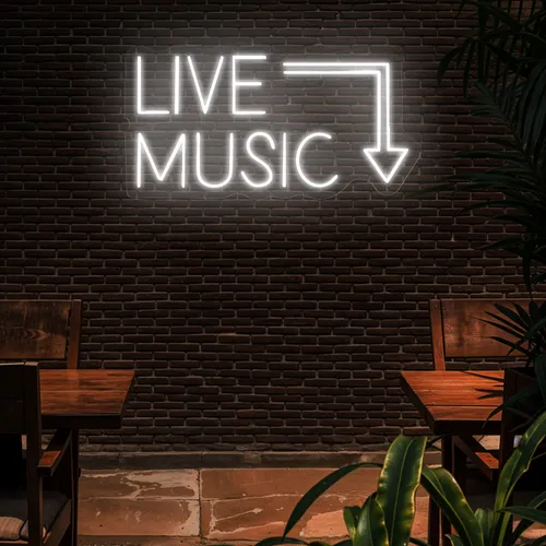 Live Music Neon Sign - All Signs Today