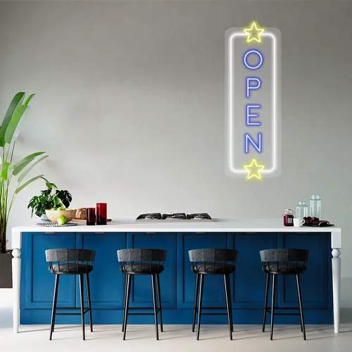 Custom Vertical Neon Open Signs - All Signs Today