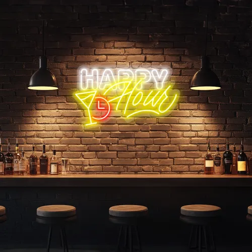 Custom Happy Hour Neon Signs - All Signs Today