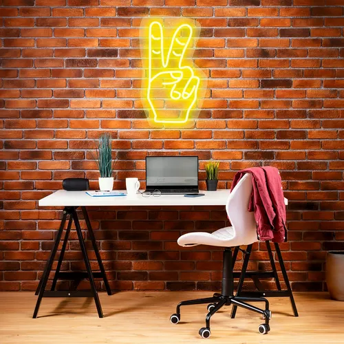 Custom Neon Peace Signs - All Signs Today