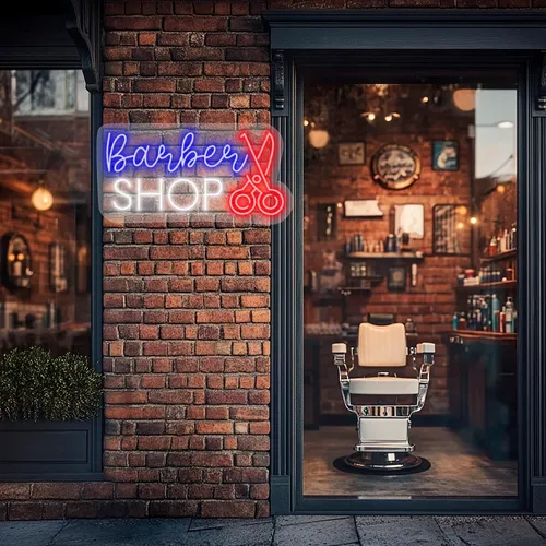 Custom Barber Shop Neon Signs - All Signs Today