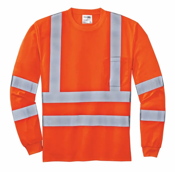 CornerStone - ANSI 107 Class 3 Long Sleeve Snag-Resistant Reflective T-Shirt. CS409 - All Signs Today