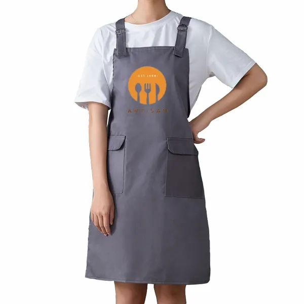 Double Shoulder Strap Pocket Apron - All Signs Today