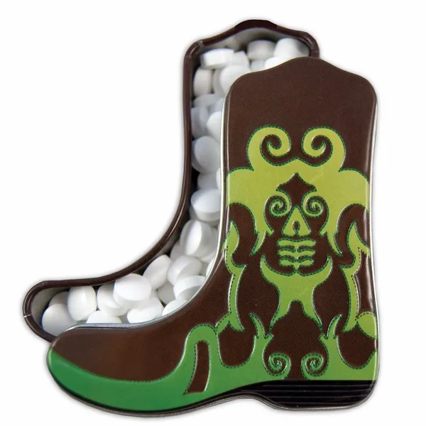 Green Cowboy Boot-Shaped Mint Tin - All Signs Today