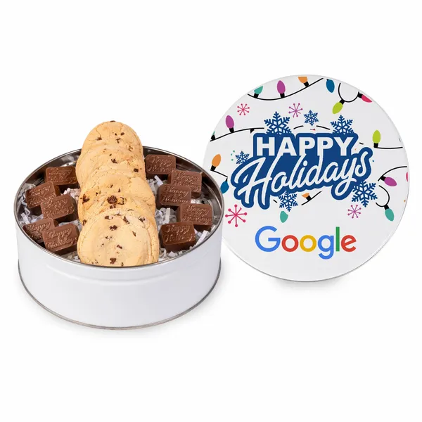 Molded Chocolate and Chocolate Chip Cookie Tin I - All Signs Today