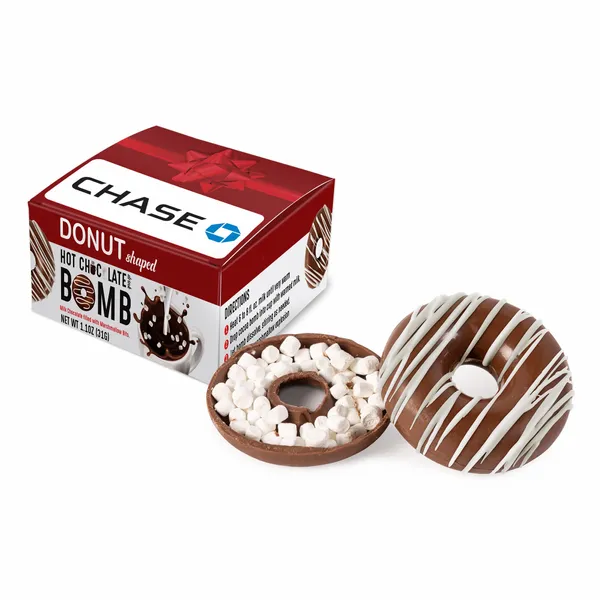 Donut-Shaped Hot Chocolate Bomb with Drizzle - All Signs Today
