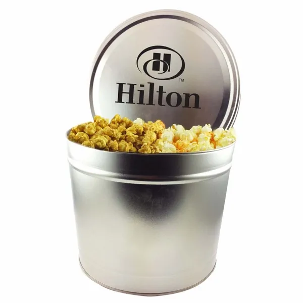 Two Gallon Popcorn Tin - Trio Popcorn - All Signs Today