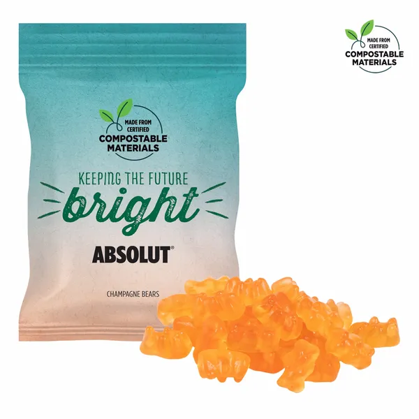 2oz ECO-Digibag, Compostable & Full Color, Champagne Bears - All Signs Today