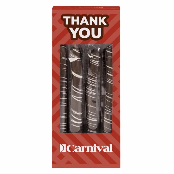 Pretzel Rods - Dark Chocolate With White Drizzle - All Signs Today