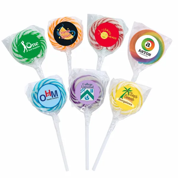 Swirl Lollipop with Round Label - All Signs Today