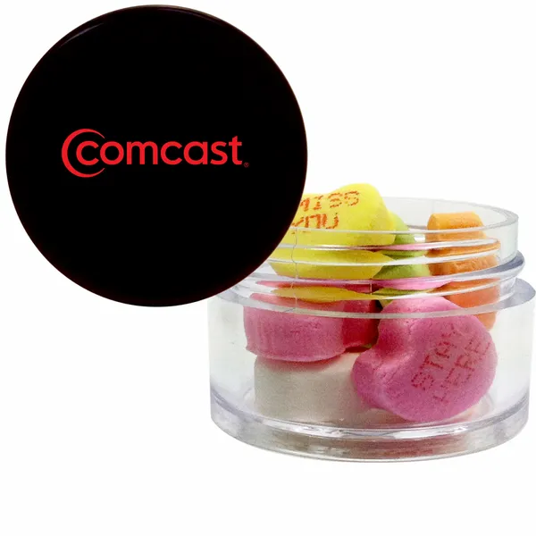 Twist top container filled with Conversation Hearts - All Signs Today