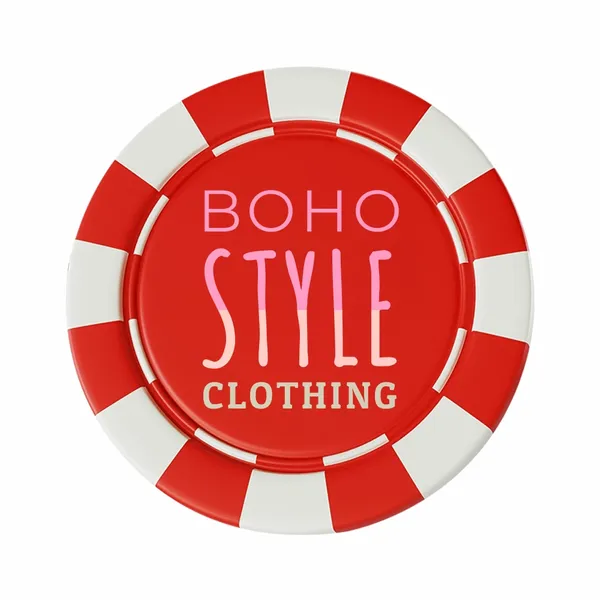 8 Stripe Custom Poker Chips - Inlay