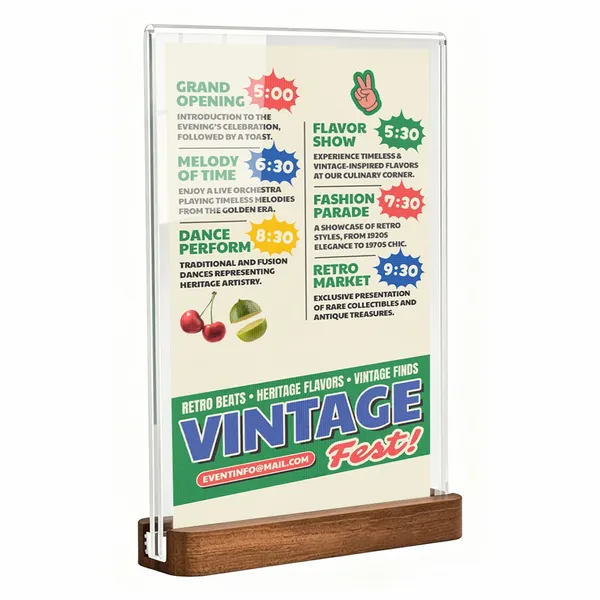 Sapele Wood Desktop Display - All Signs Today