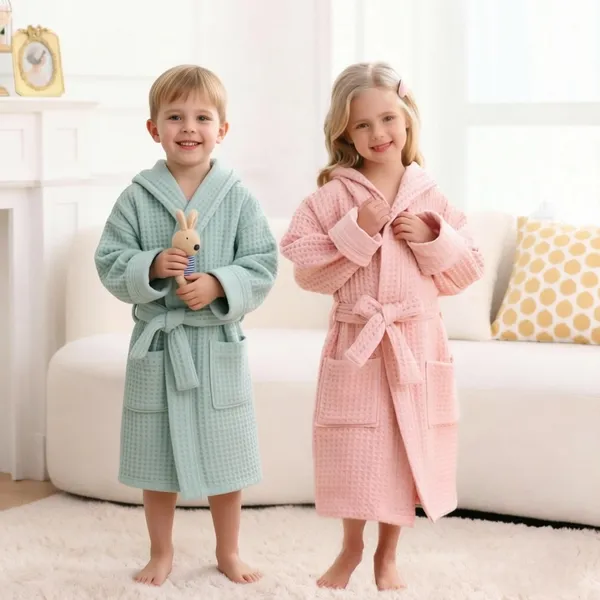 Custom Kids Waffle Robes - All Signs Today