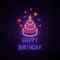 Happy Birthday with Cake Neon Sign - All Signs Today