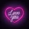 Pink Love You Neon Sign - All Signs Today