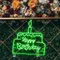 Happy Birthday Text in Big Cake Neon Sign - All Signs Today