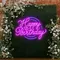 Happy Birthday Purplish Neon Sign - All Signs Today
