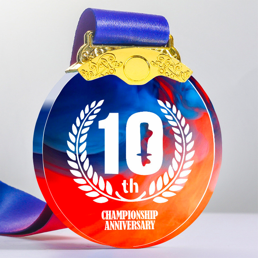 Metal Inlay Crystal Medal - All Signs Today