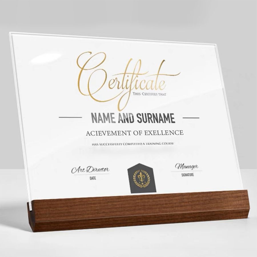 Acrylic Certificates - All Signs Today