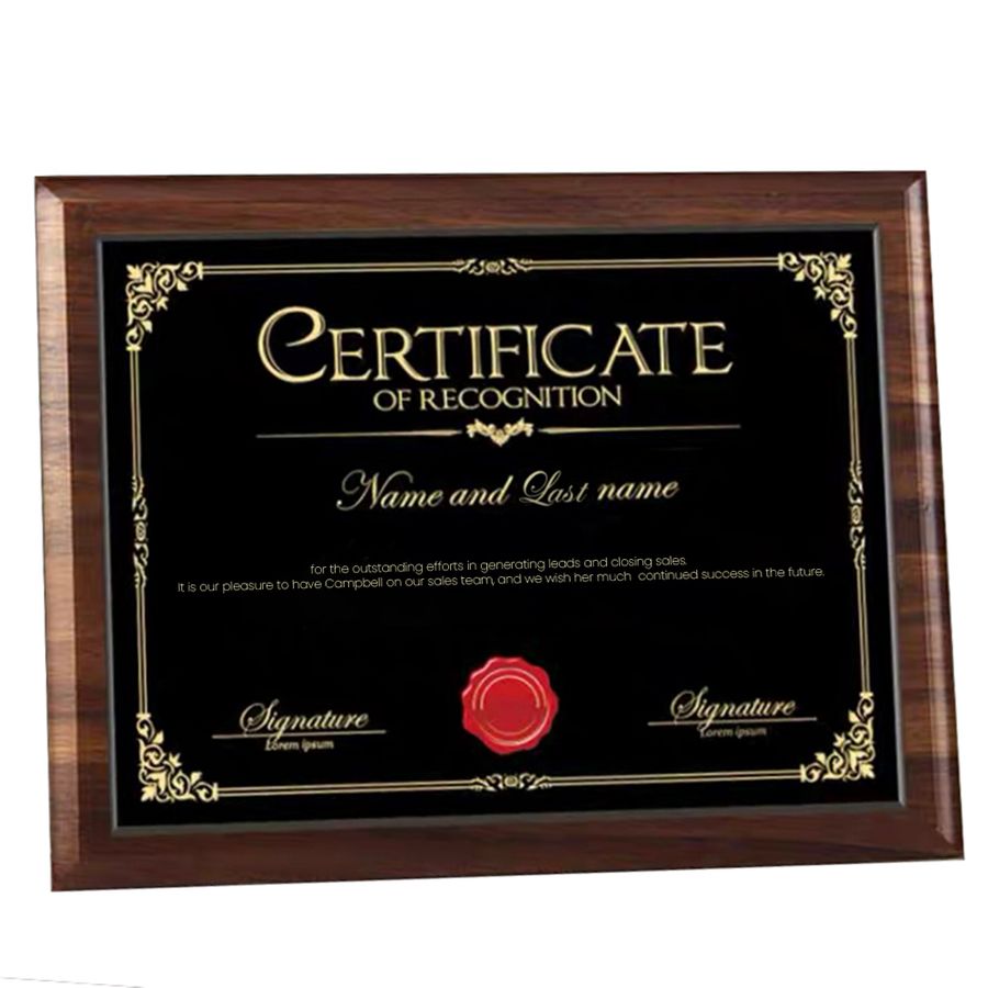 Wood Frame Certificate - All Signs Today