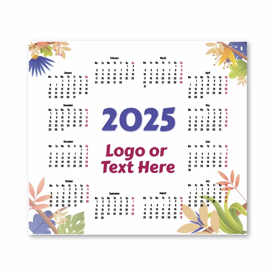 Floral Mouse Pad with Calendar - All Signs Today