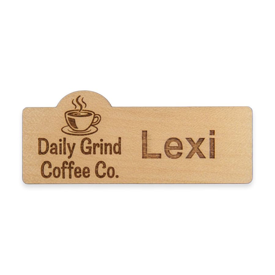 Wooden Name Badges - All Signs Today