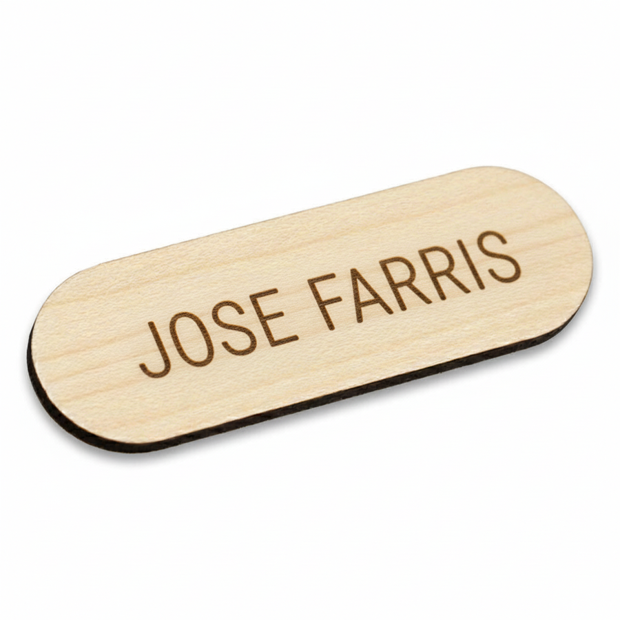 Wooden Name Badges - All Signs Today