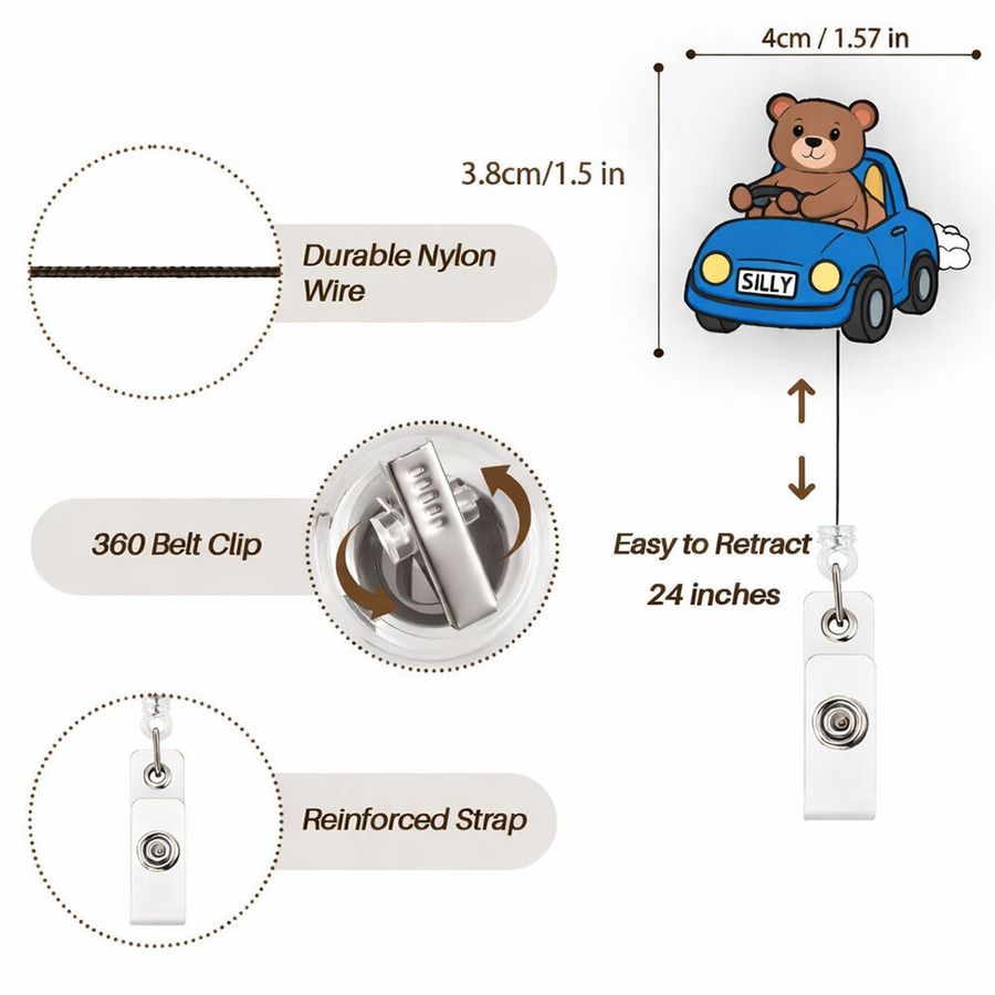 Custom Shape Acrylic Badge Reel - All Signs Today