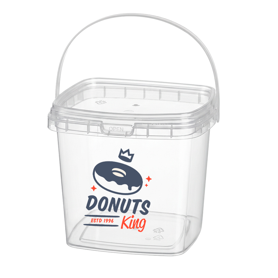 Square Transparent Drink Buckets - All Signs Today