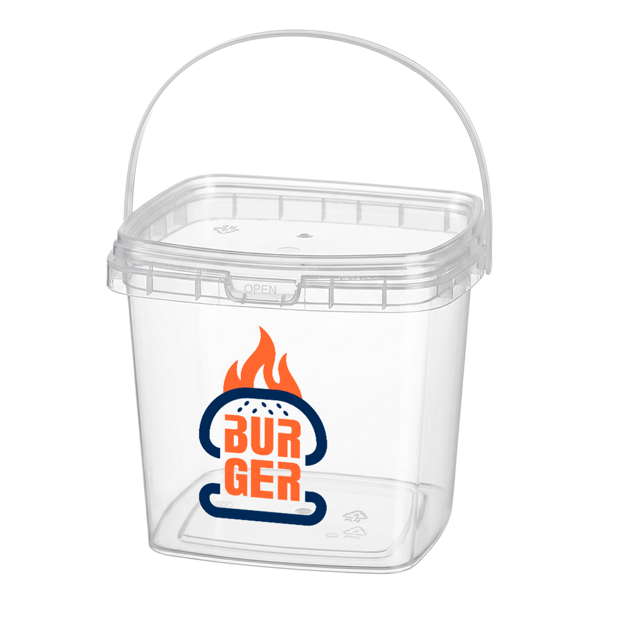 Square Transparent Drink Buckets - All Signs Today