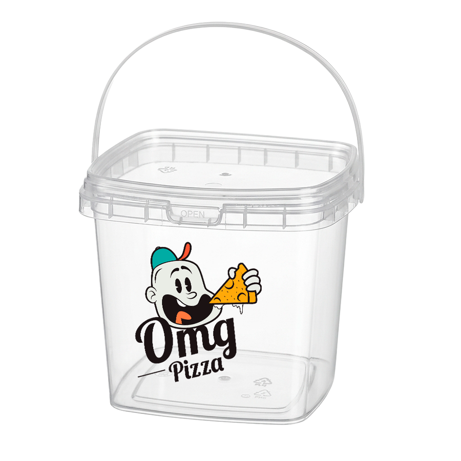Square Transparent Drink Buckets - All Signs Today