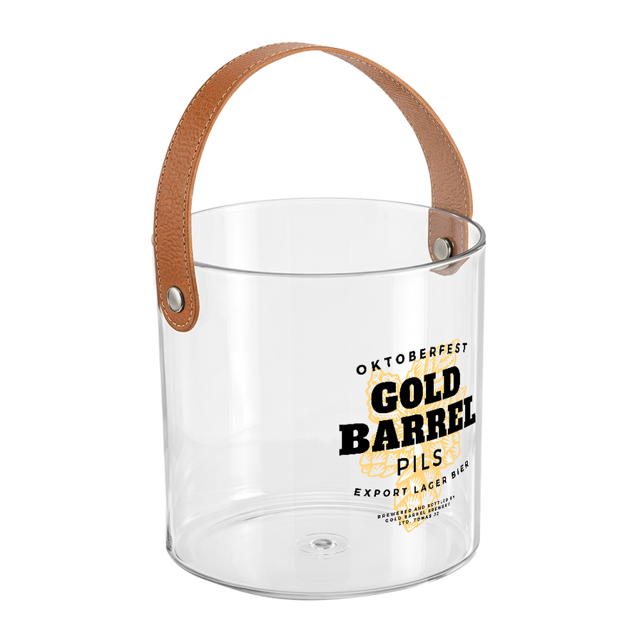 Leather-Strap Clear Drink Buckets - All Signs Today