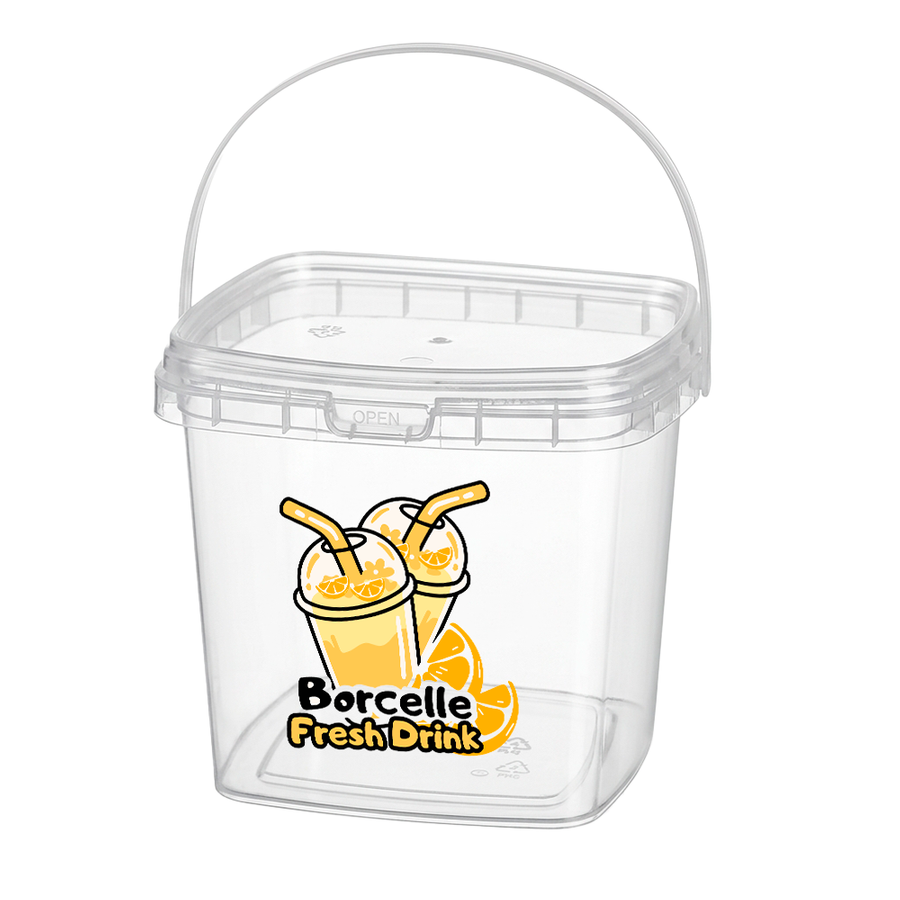 Square Transparent Drink Buckets - All Signs Today