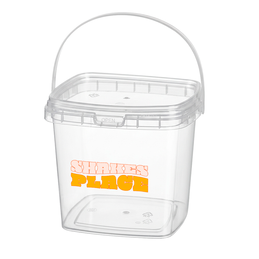 Square Transparent Drink Buckets - All Signs Today